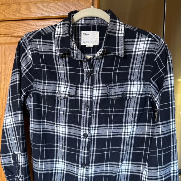 Tilley Black & White Flannel Shirt - Picture 2 of 7
